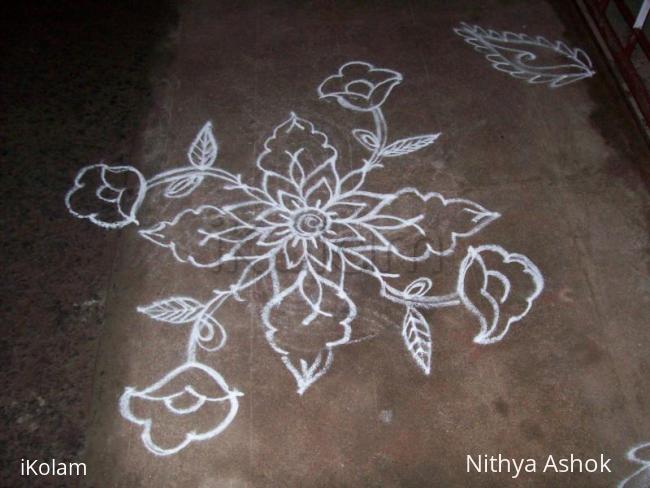 Rangoli: Cotton flower