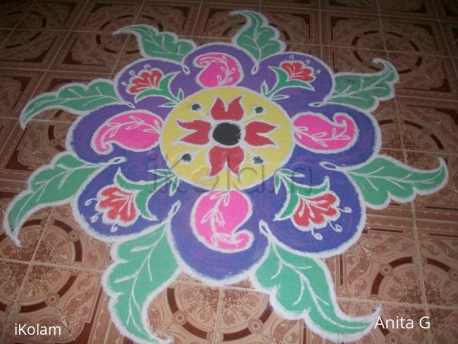 Rangoli: flower rongoli