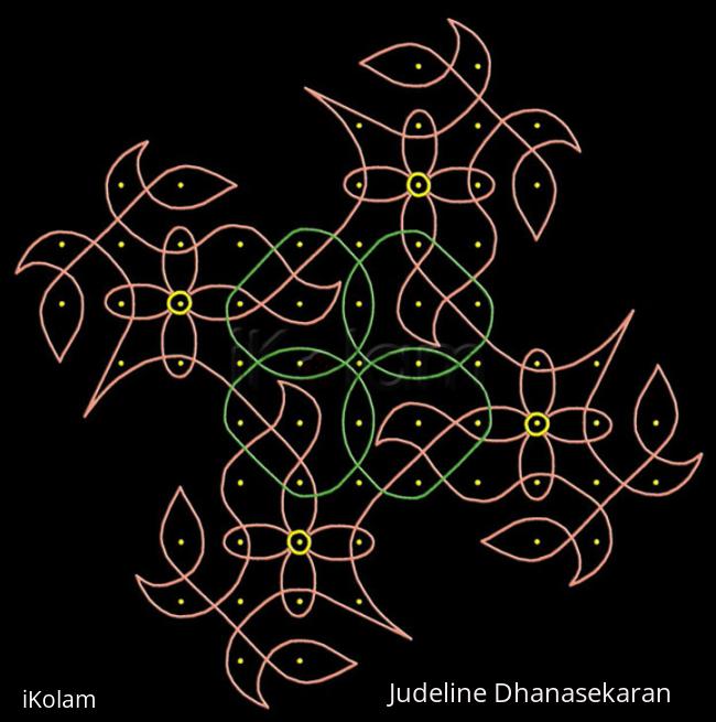 Rangoli: Spring Garden Kolams - "Chikku naduvil chikkikitta Chethipoo"