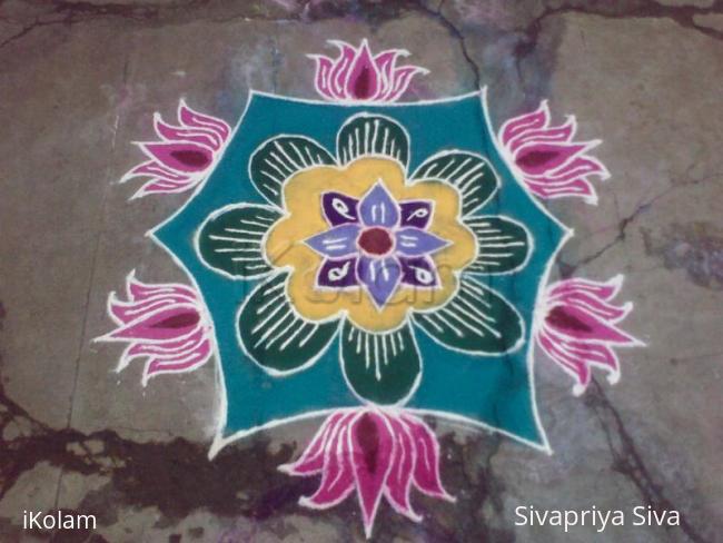 Rangoli: Lotus design