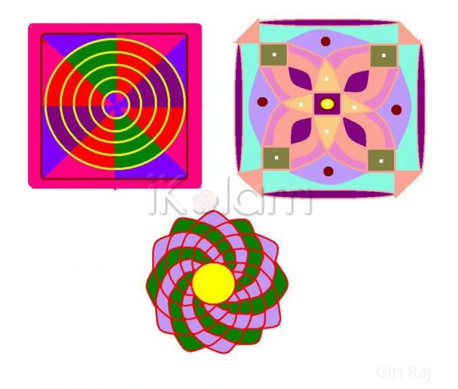 Rangoli: small kolam designs