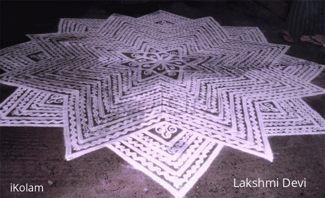 Rangoli: Astadhla padmam rangoli