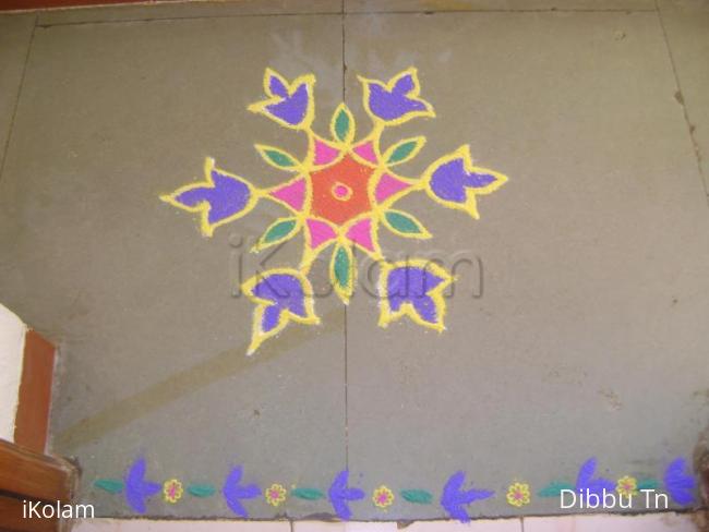 Rangoli: Bluebells Kolam