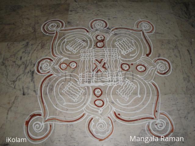 Rangoli: kolam drawn on 4th april 10 at our temples 