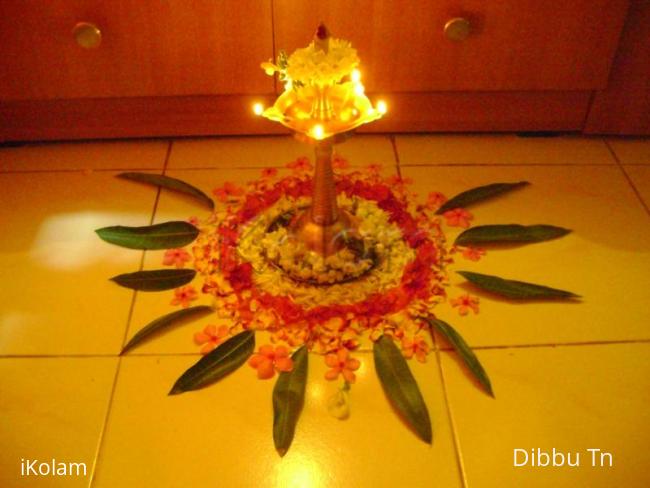 Rangoli: Small Pookolam for Vishu