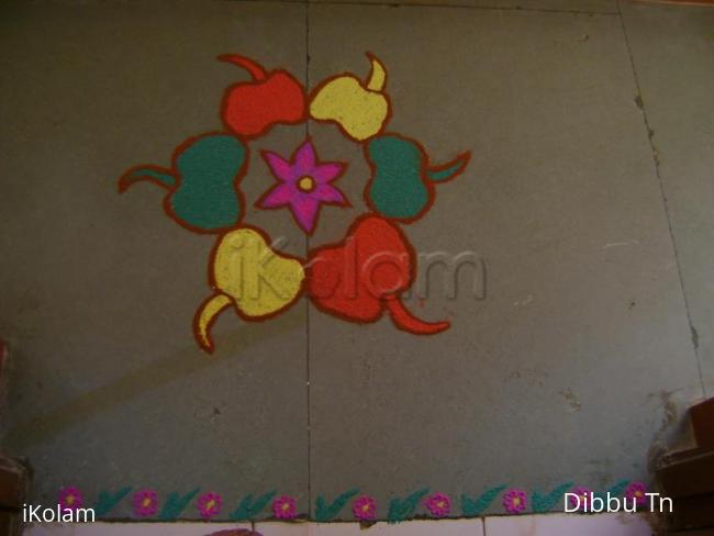 Rangoli: Colorful bell peppers for the garden