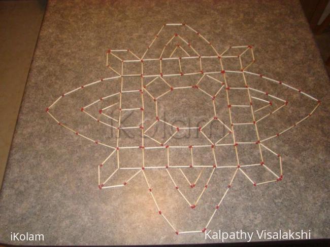 Rangoli: matchstick kolam