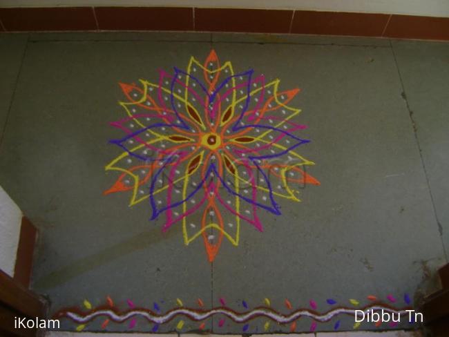 Rangoli: Colorful dotted Rangoli