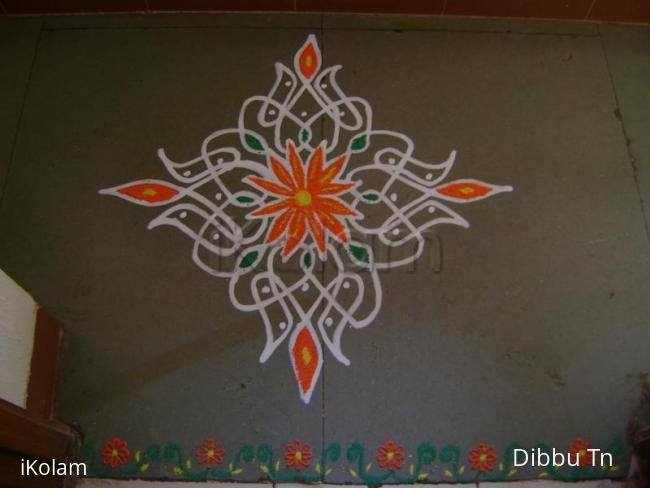 Rangoli: Sixth Day of Navrathri Maakolam