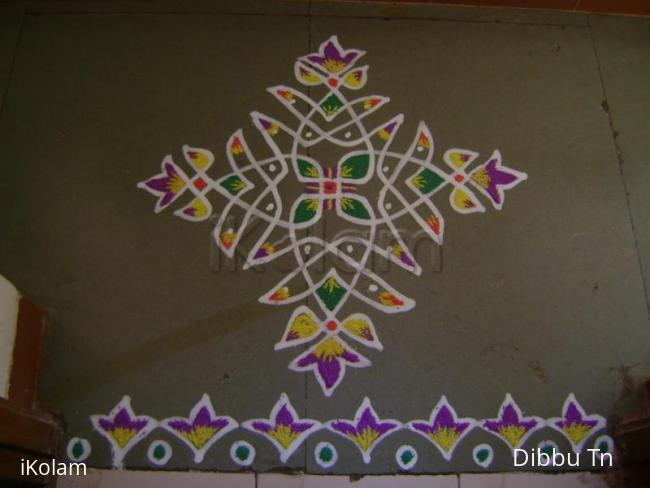 Rangoli: Seventh Day of Navrathri Maakolam