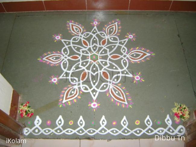 Rangoli: Ninth Day of Navrathri Maakolam