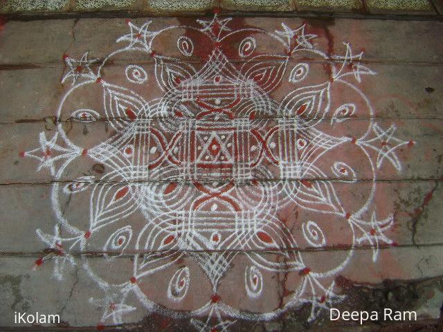 Rangoli: kolam for  aadi month beginning