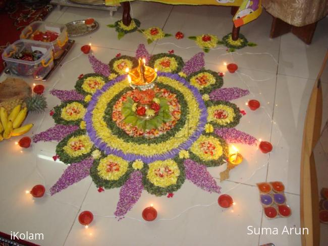 Rangoli: Floral rangoli