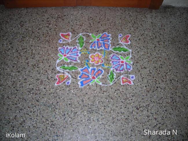 Rangoli: Flowers & Butterflies