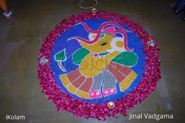 Rangoli: This is my competition vali rangoli and I won the 1st prize for this!!!!!!!