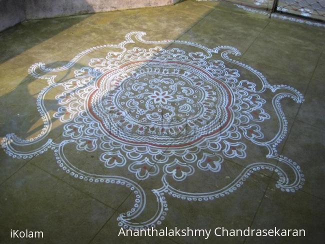 Rangoli: Makolam made for Diwali 