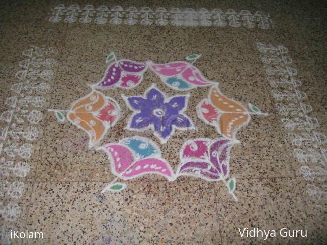 Rangoli: An easy flower kolam