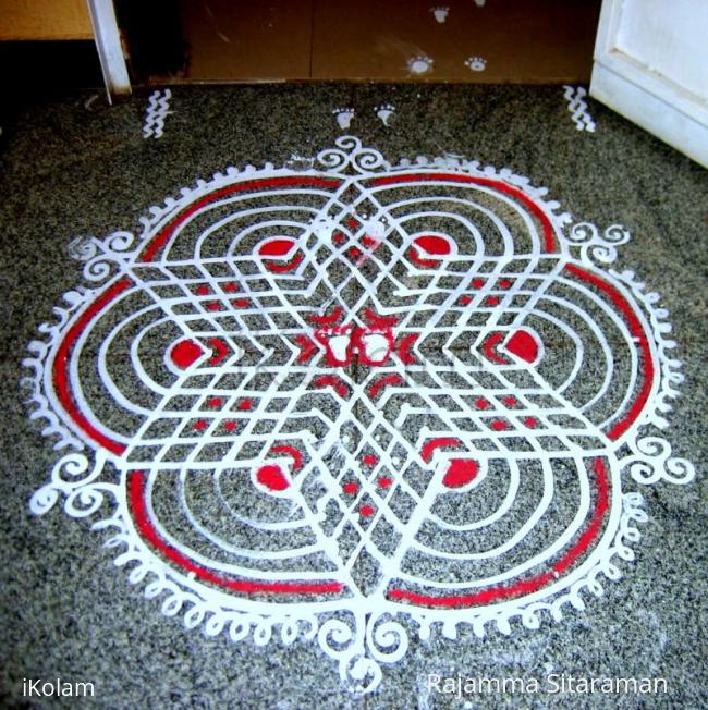 Rangoli: Krishna Jayanthi kolam