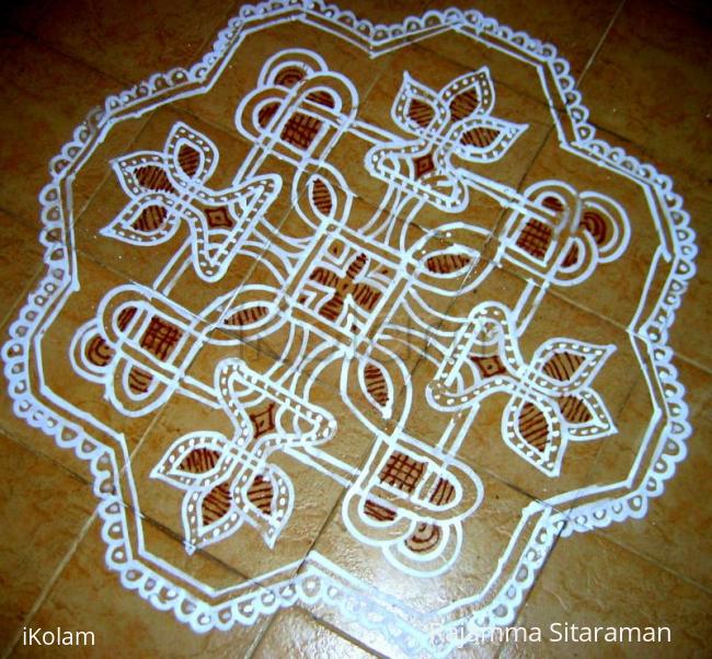 Rangoli: Kolam on the terrece