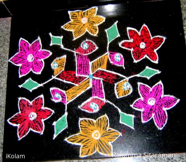 Rangoli: flower rangoli