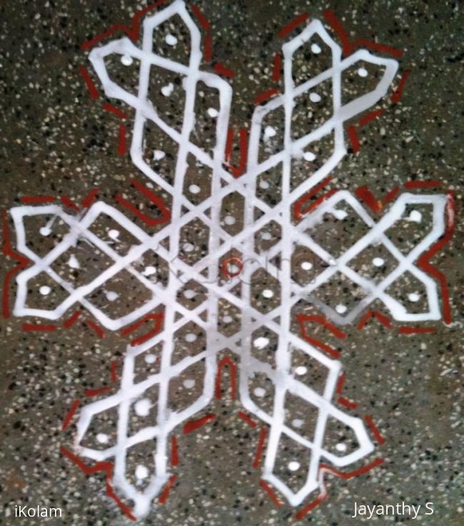 Rangoli: sona drawing inspired kolam.