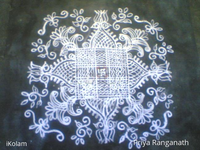 Rangoli: Saraswathi Vijayadasami Kanya Kolam