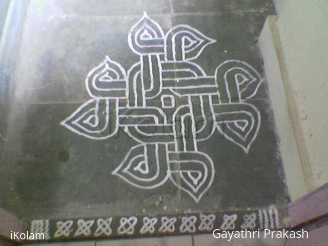 Rangoli: Ganesh Chaturthi Wet Arisi Kolam