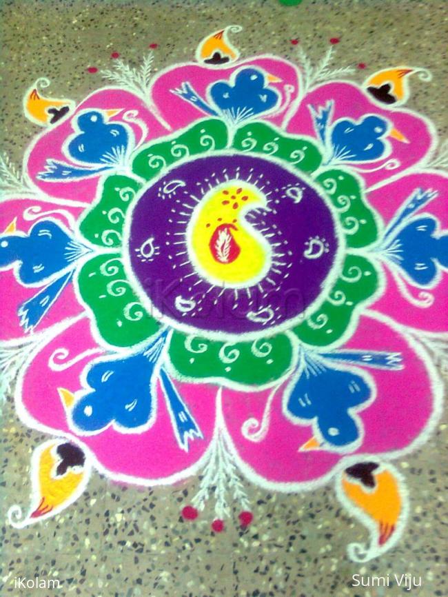 Rangoli: prizewinning kolam in the women's day celebrations