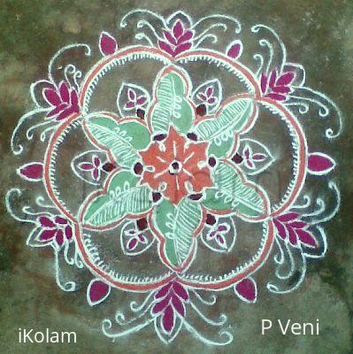 Rangoli: Saraswathi Special Kolam