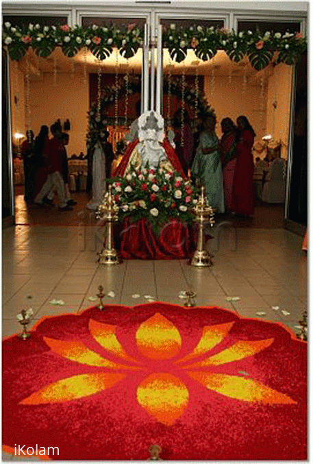 Rangoli: The Lotus creation