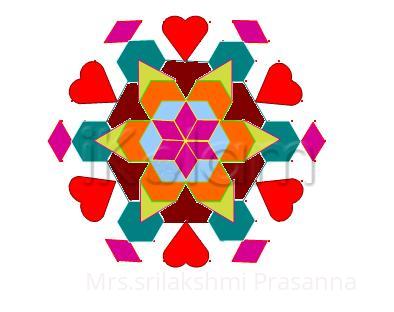 Rangoli: Love flower