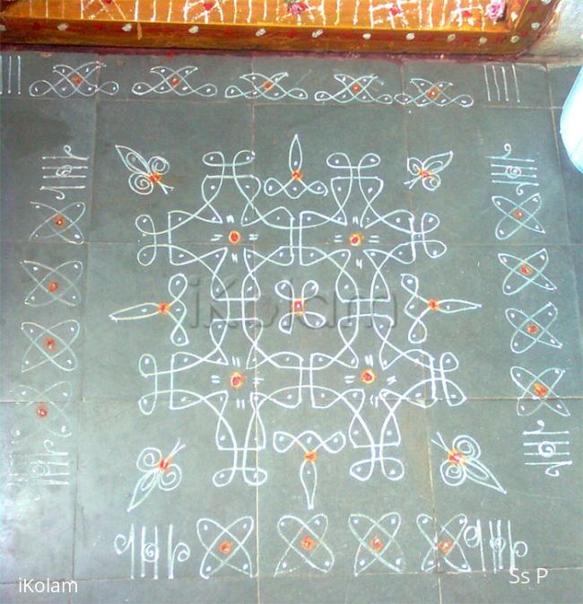 Rangoli: my rangoli on vralakshmi vrat