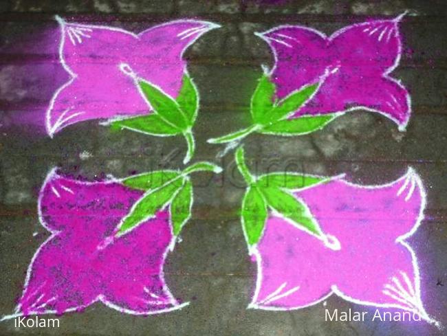 Rangoli: Pink Flowers