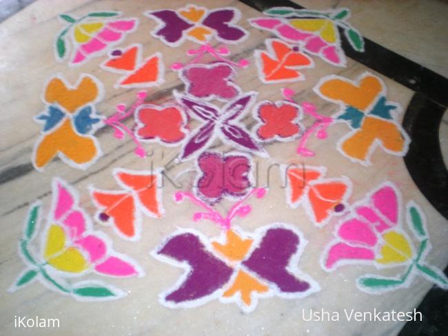 Rangoli: Wild flowers - dotted rangoli