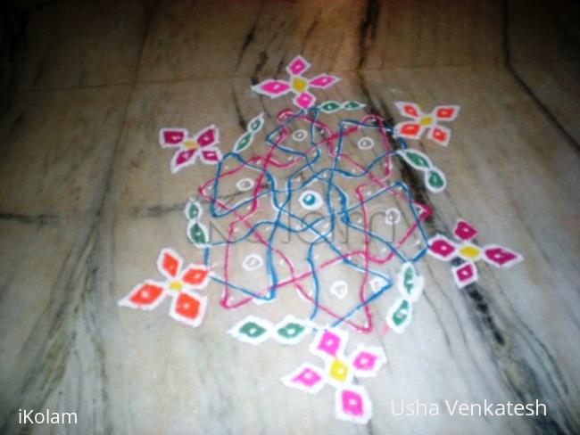 Rangoli: chikku colour kolam