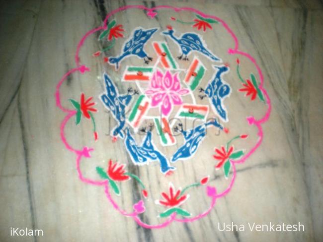 Rangoli: flag rangoli