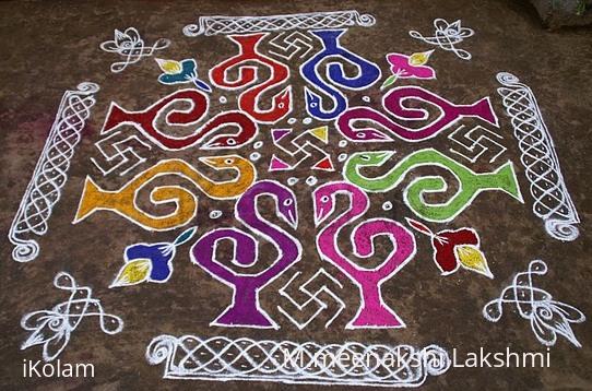 Rangoli: Swan kolam