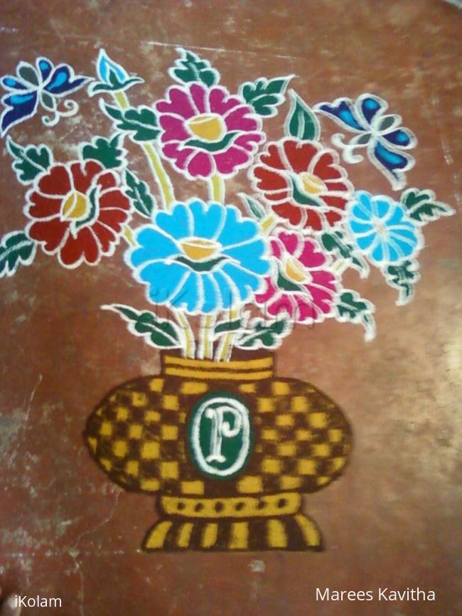 Rangoli: rangoli drawn in pothys contest