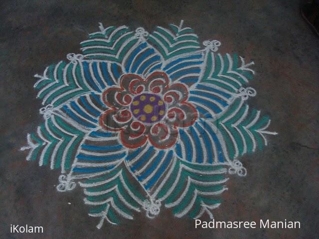 Rangoli: Designer saree kolam