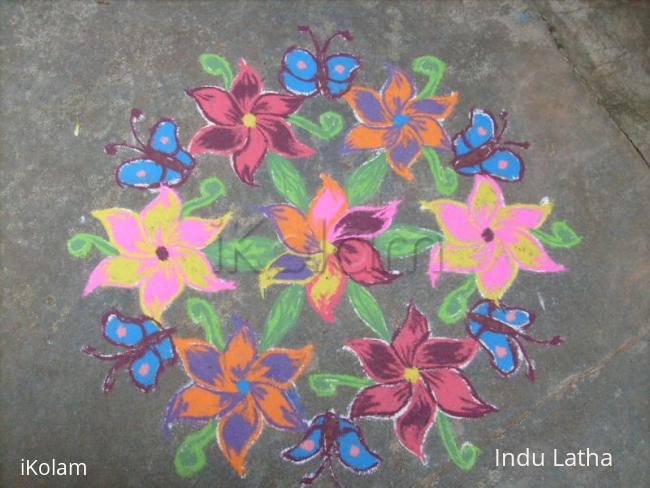 Rangoli: periwinkle