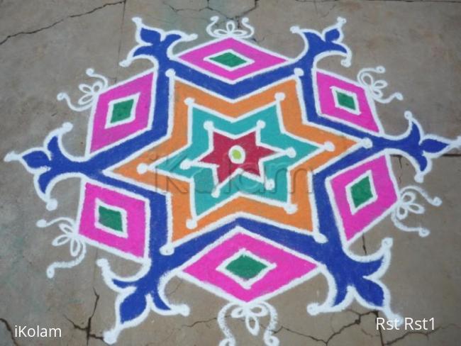 Rangoli: Stars kolam