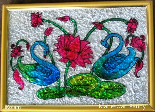 Rangoli: Swan Pair