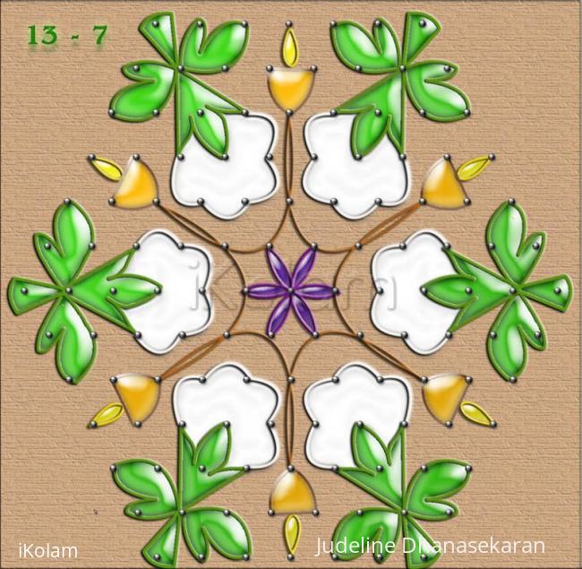 Rangoli: Spring Garden Kolams - Cotton flower