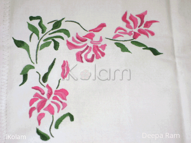 Rangoli: Pillow cover fabric design