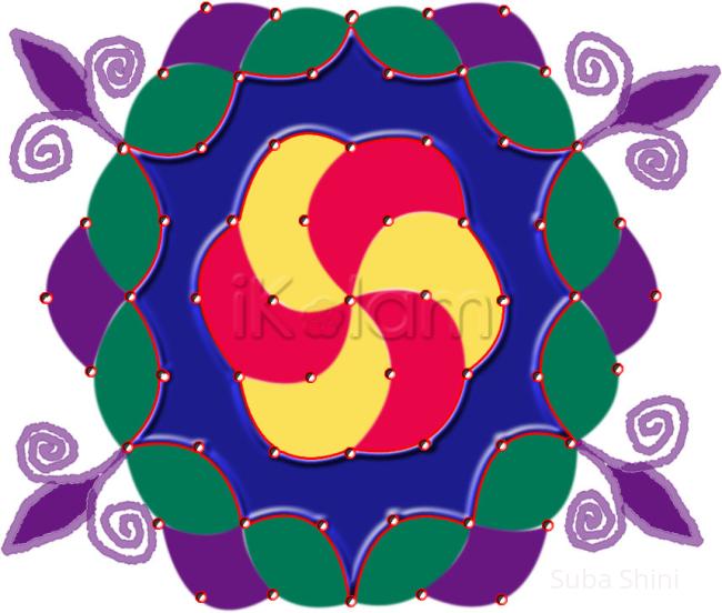 Rangoli: dotted kolam