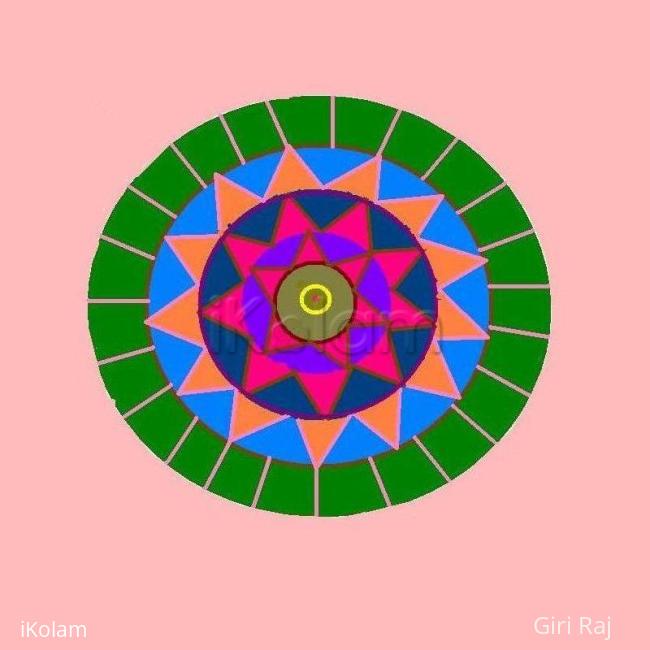 Rangoli: drum kolam