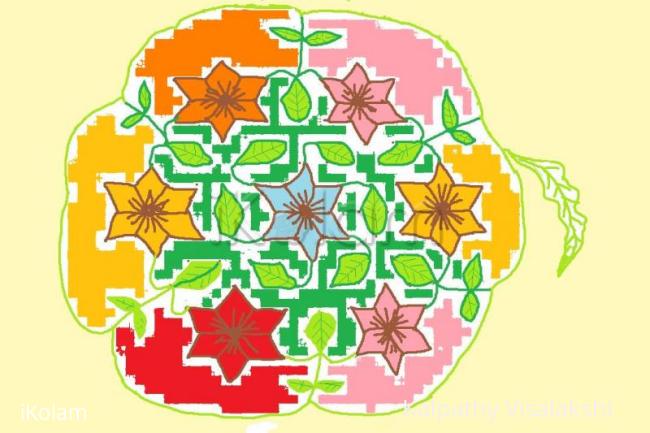 Rangoli: free hand colour kolam