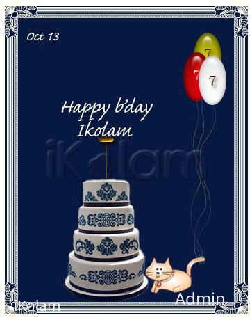 Rangoli: Happy 7th birthday Ikolam!