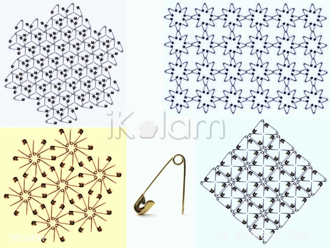 Rangoli: rangOlis with safety pin 