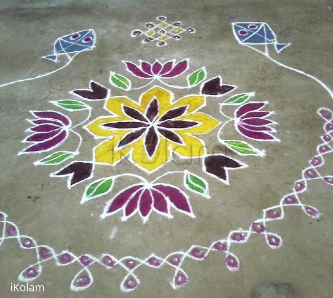 Rangoli: kites rangoli